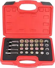 64Pcs Oil Pan Thread Repair Kit, Gearbox Drain Plug Rethreading Tool Set, Includes M13 M15 M17 M20 Washers, Oil Drain Plugs, Taps, with Sturdy Material and Storage Box, for