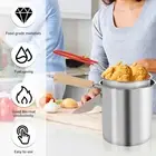 Deep Fryer Pot Set 304 Stainless Steel Deep Fryer Pan with Strainer Basket QAQtv