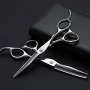 Hair Cutting, 6 Inch Professional Japan 440c Hair Cutting Barber Haircut Scissor Thinning Shears Hairdressing Set Hair Cutting Tools