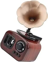 GRIRIW Box Phonograph Ornament Surprise You Birthday Gramophone for Music Classic Dollhouse Phonograph Shaped Vintage Christmas Ornament Christmas Decoration Brown Plastic