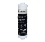 Puretec IL150Q 1 Micron Silver Inline Fridge Water Filter Cartridge 10-1/4'