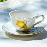 Grace Teaware Lemon Bee Fine Porcelain Cup and Saucer