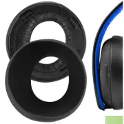 Geekria Hybrid Velour Ear Pads for SONY PS3 Gold Headphones (Black)