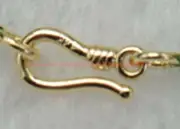 14K Gold Plating Hook Bead Clasp Connector for Necklace Bracelet Jewelry Making