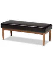 Baxton Studio Arvid Mid-Century Modern Upholstered 4pc Wood Dining Nook Set