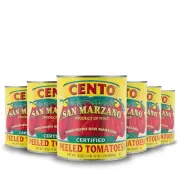 Cento Certified San Marzano Whole Peeled Tomatoes, 28 Oz (Pack of 6), Canned...
