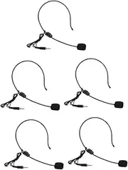 Kisangel 5 Pack Wired Headset Microphone Voice Amplifier for Teachers Headset Mic Flexible Speaker for Presentations