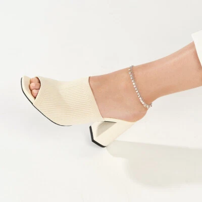 925 Sterling Silver Round Link Hanging Circle Anklet Adjustable