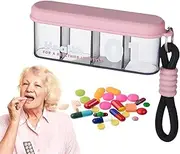 Pill Organizer - Pill Cases Organizers - Multi-compartment Medicine Container, Portable Tablet Holder for Daily Use Work Trip Camping Home