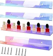 Rainbow Floating Shelves - Wall Acrylic Shelves,Acrylic Shelves Floating Bookshelf Display Shelf for Toys, Books, Kitchen, Living Room Buniq