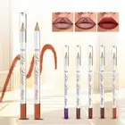 6 Color Nude Matte Solid Lip Gloss Convenient Makeup Lip Liner Lady Charming Lip