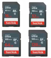 SanDisk ULTRA 16GB 32GB 64GB 128GB 256GB Memory Card SD SDHC SDXC C10 100MB/s