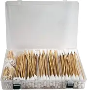 Tipton Power Swabs .22 Caliber - 250 Count with Cotton Construction and Bamboo Handle for Mess-Free Firearm Cleaning