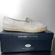 Dr. Scholls Shoes Women’s Find Me Loafer, Oyster Tan Microfiber Espadrille 9.5 M