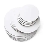 BULK 50pk 12in Round Compressed 2.5mm Cake Board - White