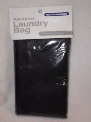 New - The Container Store Nylon Mesh 25" X 36" Black Laundry Bag drawstring