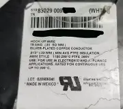 Belden 83029 #18awg M16878/5 EE Silver (SCC) PTFE 200C Hook-Up Wire White /25ft