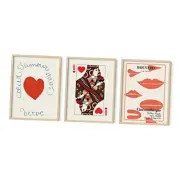 Vintage Frameable Wall Art - Set 12L" x 16W" Vintage Red & White Beige Framed
