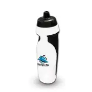 127483 CRONULLA SHARKS NRL PLASTIC SPORTS WATER DRINK BOTTLE WITH RUBBER GRIP