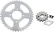 Front Engine 428# 14T Teeth 17mm 20mm Chain Sprocket With Retainer Plate Locker & Rear Sprocket 41T Tooth 52mm Fit For ATV Go Kart(14T 17MM)