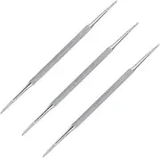 Baluue 3pcs Nail Cuticle Spoon Set Stainless Steel Cuticle Pusher Smooth Peeling Head for Nail Cleaning Manicure
