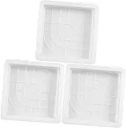 BESPORTBLE Create Unique Garden Paths 3pcs Concrete Stepping Stone Molds DIY Patio Paver Moulds