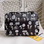 樂播詩LESPORTSAC X SNOOPY 史努比 查理布朗 黑色 化妝包夾層包收納包 7121 降落傘防水 限量