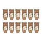 72pc Antheia Green Homewares 10cm Coco Fibre Pot Seed Starters Home Decor BRWN