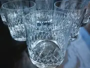 Czech bohemia cut crystal glass -Whisky glasses 10cm 6pcs II.