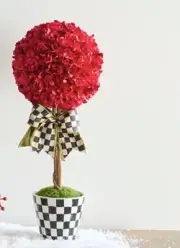Mackenzie Childs Red Drop In Topiary- 19” Tall