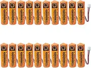 HOUYIBO 20PCS ER14505M 3.6V 2200mAh Battery Backup for Water Meter Non-Rechargeable Lithium Battery with 2.54 White Plug