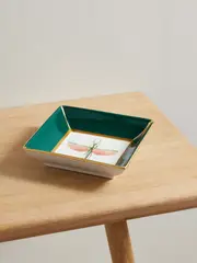 [La DoubleJ] La DoubleJ - Gold-plated Porcelain Trinket Tray - Green - One size One size Green