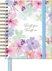 Takenote Academic Diary 2025 2026 - A5 Size (16.5x20.5 cm), Week to View, Academic Format September to August, Double Wire-O Binding, Bilingual: Spanish & English - Violet