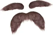 Fake Mustache Eyebrows Costume Accessories DIY Makeup for Birthday Role Playing, Brown