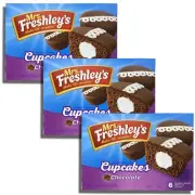 Chocolate Cream-Filled Iced Cupcakes by Mrs. Freshley's Box of 6 | Value Pack