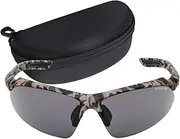 [CAPTAIN STAG] CS-S007-1-EH-72 Sports Sunglasses, Men's, Sunglasses Case, Plastic Frame, Gray, Camouflage