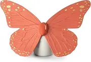 [LLADRÓ] Butterfly Figurine. Golden Luster & Coral. Porcelain Butterfly Figure.