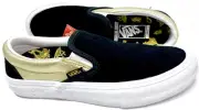 Vans Shake Junt Black Gold Suede Slip On Pro Sneakers Men's Size 6.5