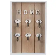 WallMounted Key Rack Wooden Key Organizer Hanger Decorative Key Hanging Holder Decor(D )