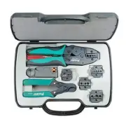 Pro'sKit 500-001 Coax Crimping Kit, Crimp Frame, 5 Dies, Rotary Stripper