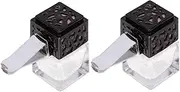 Cabilock 2pcs Car Aroma Air Vent Decoration Bottle Rotatable Perfume Diffuser Clip for Stylish Car Interior Easy Aroma Release Modern Design No Perfume Included Black