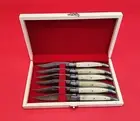 Set of 6 French Laguiole handle steak knives