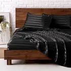 Satin Bed Sheets, Twin Size Sheets Set, 3 Pcs Silky Bedding Set with 15 Inches D