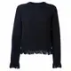 [二手] Proenza Schouler Frayed Trim Sweater for Women in Dark Blue (R163742-KW042-10404-S)