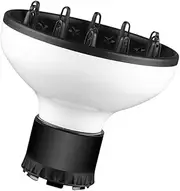 Vaguelly Hair Dryer Diffuser Attachment Heat Resistant Styling Tool for Natural Curly Wavy Hair Durable Nozzle for Quick Compatible with Dryers White