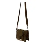 Trendy Ethnic Styles Purse for Women Faux Suedes Fringed Tassels Crossbody Bag