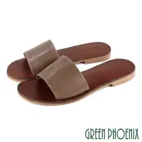 在飛比找博客來優惠-【GREEN PHOENIX】女 拖鞋 寬帶 手工製 全真皮