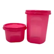 Tupperware Modular Mate Round #1, #2 Pink Set