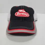 Berkley Fishing Black Red Logo White Mesh Outdoor Cap Adjustable Strapback Hat