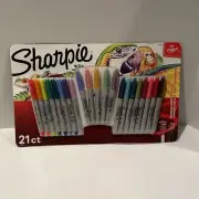 Sharpie Permanent Markers, Fine and Ultra-Fine Points, Assorted, 21 Count